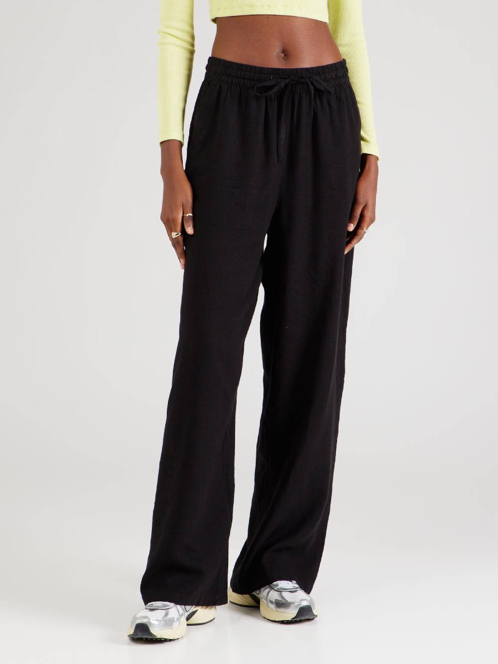 VERO MODA Wide leg Pants 'VMLINN' in Black Super Rabatt