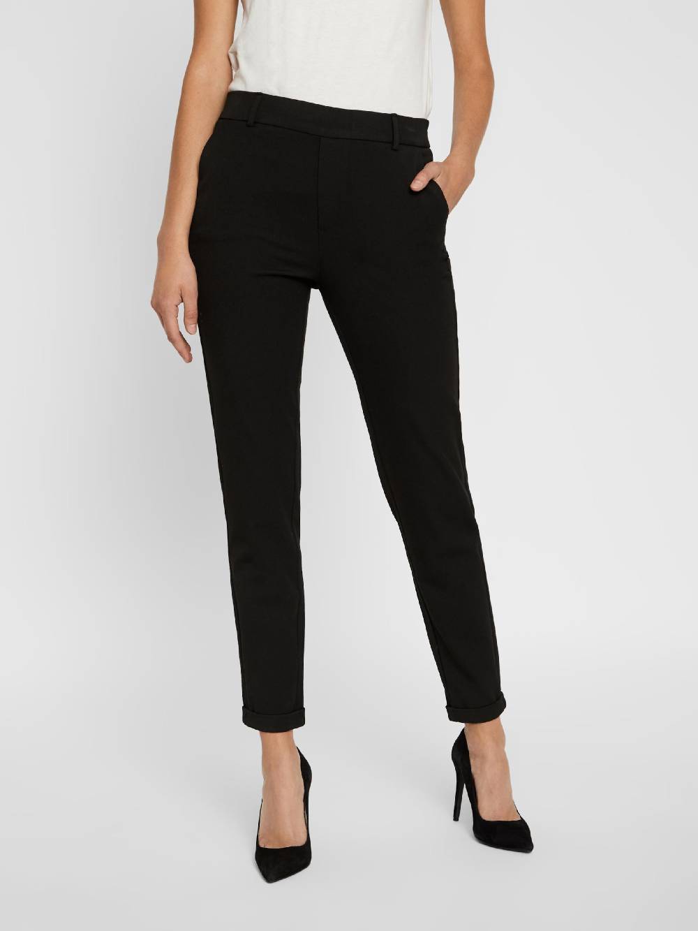 VERO MODA Regular Chino Pants 'VMMaya' in Black Günstiger Verkauf