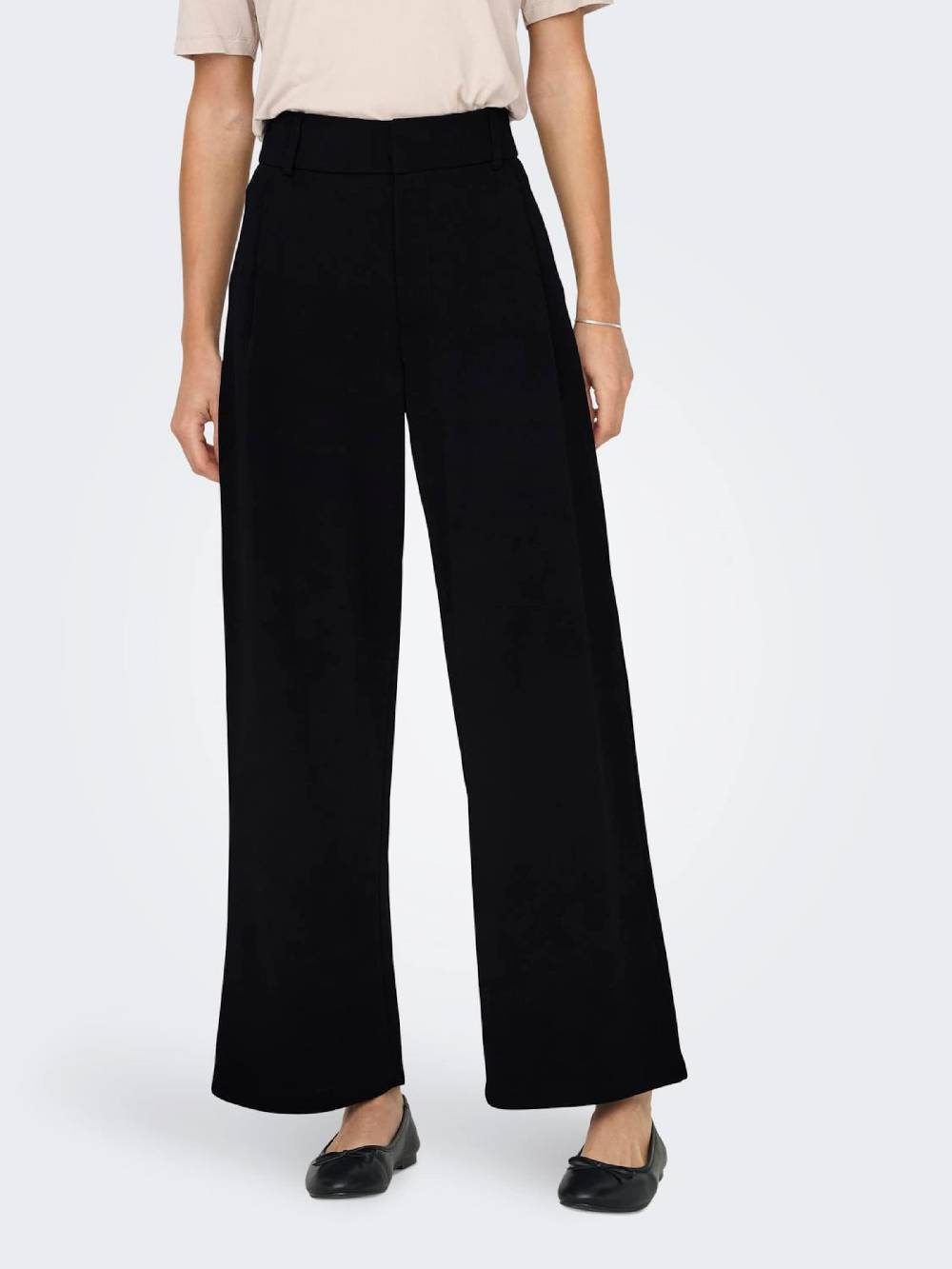 JDY Wide leg Pants 'JDYGeggo' in Black Kostenloser Versand