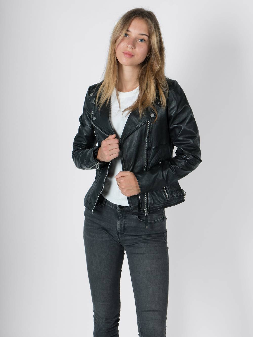 FREAKY NATION Between-Season Jacket 'BikerPrincess' in Black Flash Sale