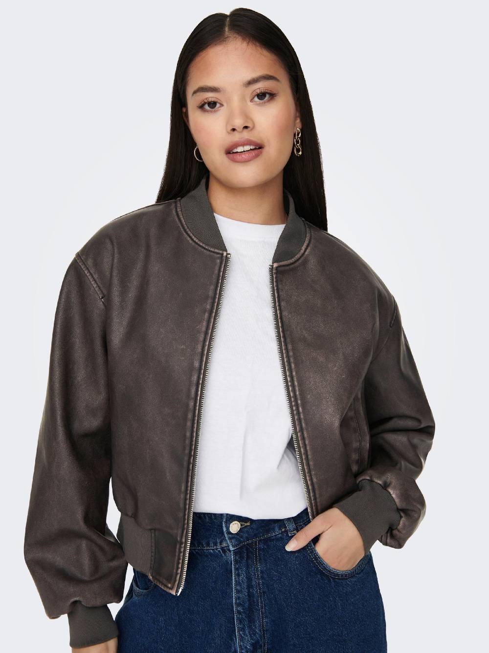ONLY Between-Season Jacket 'Jane' in Chestnut Brown Saisonschlussverkauf