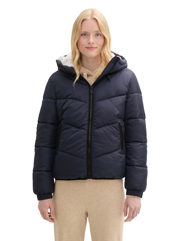 TOM TAILOR DENIM Winter Jacket in Dark Blue