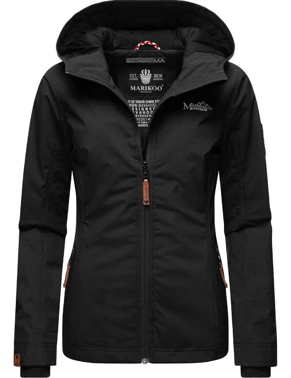 MARIKOO Between-Season Jacket 'Brombeere' in Black Online Outlet