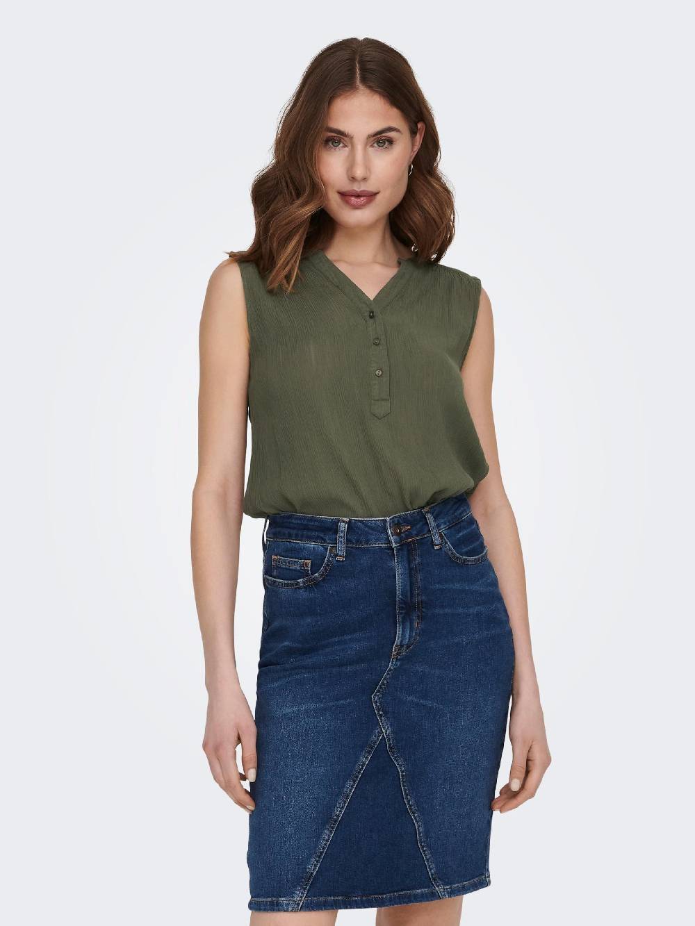 ONLY Blouse 'ONLJette' in Olive Vierteljährliche Förderung