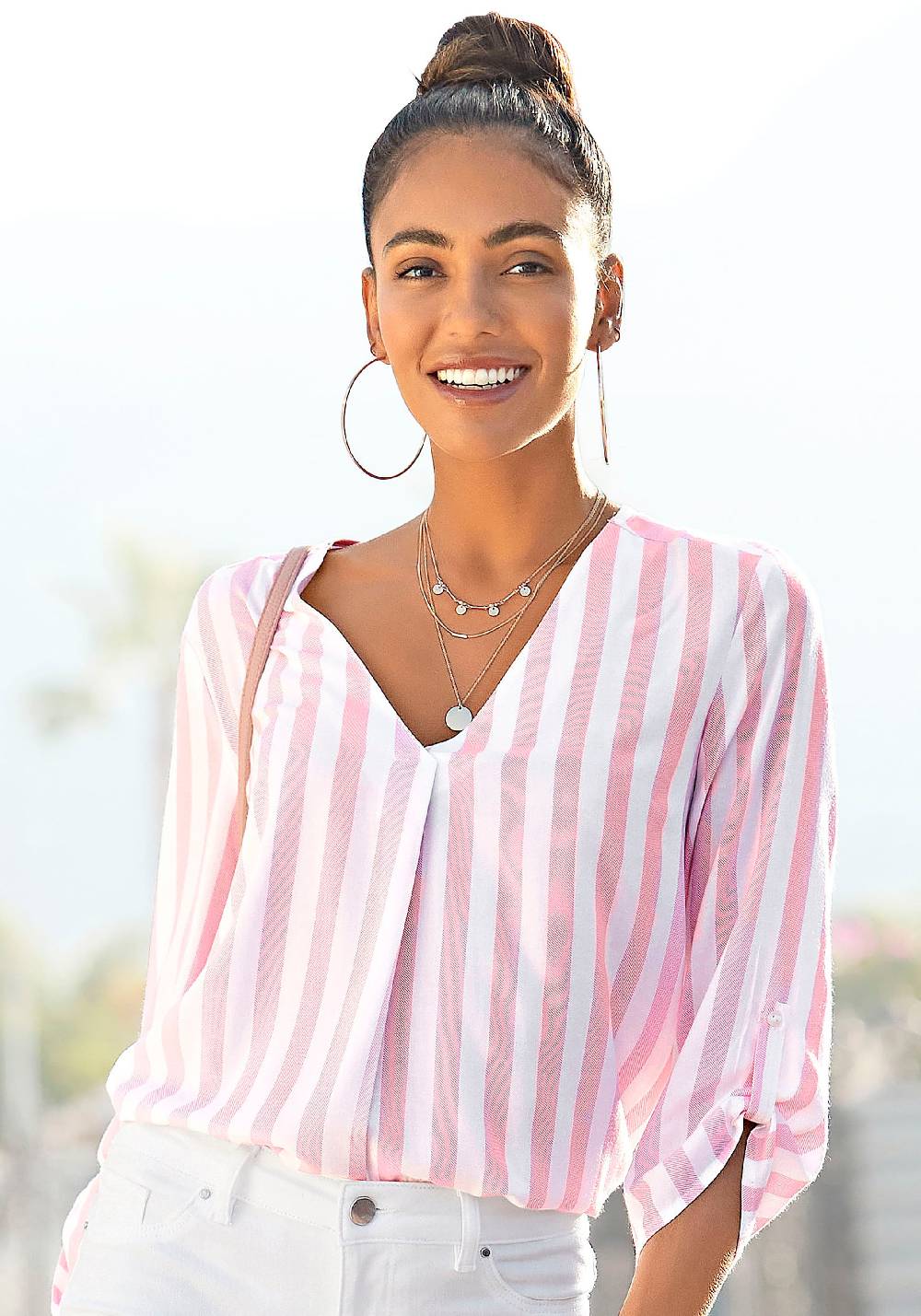 LASCANA Blouse in Pink, Pink Nur noch ein Tag übrig