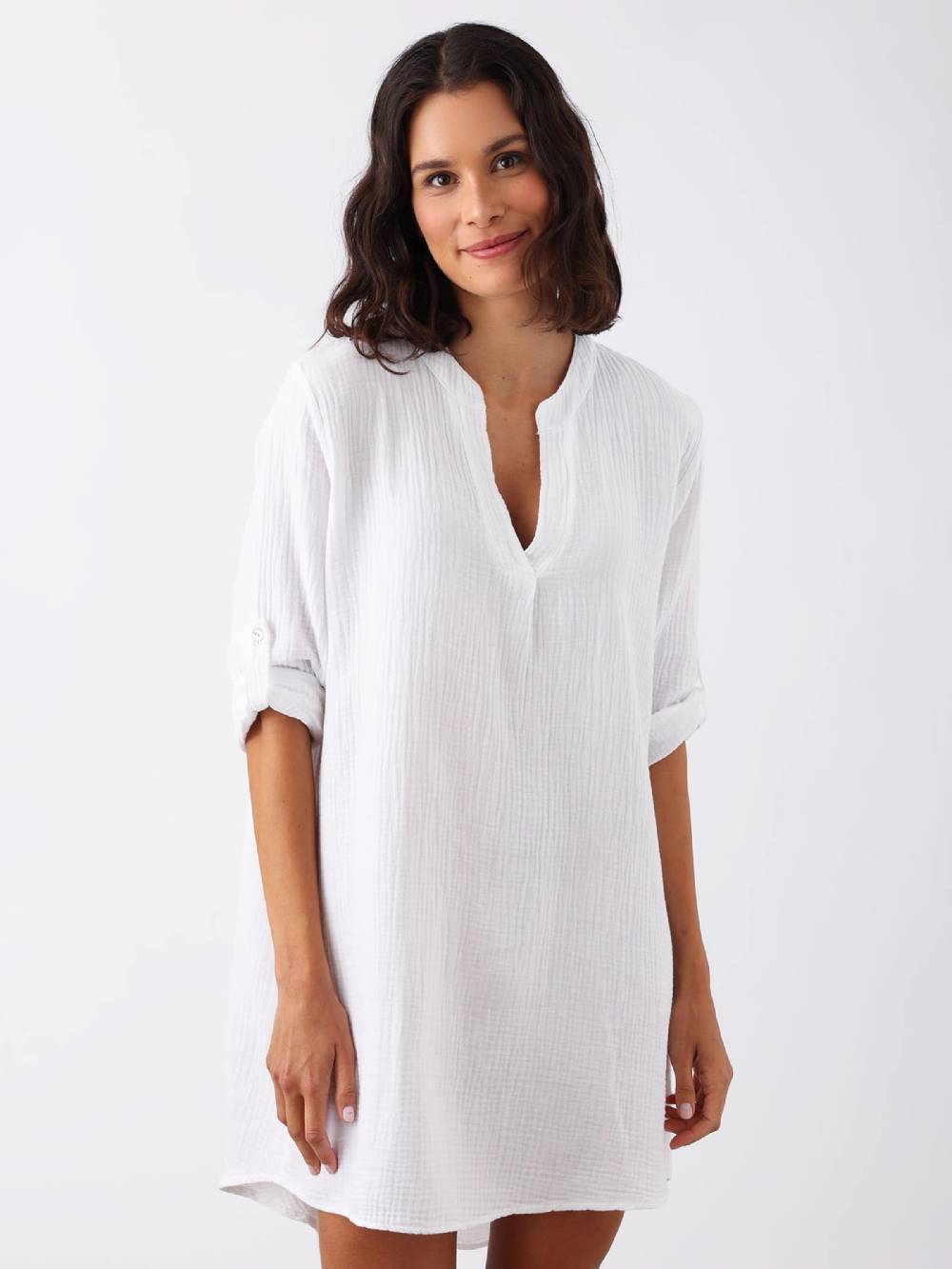 Zwillingsherz Tunic 'Amelie' in White 50% Rabatt mit kostenlosem Versand