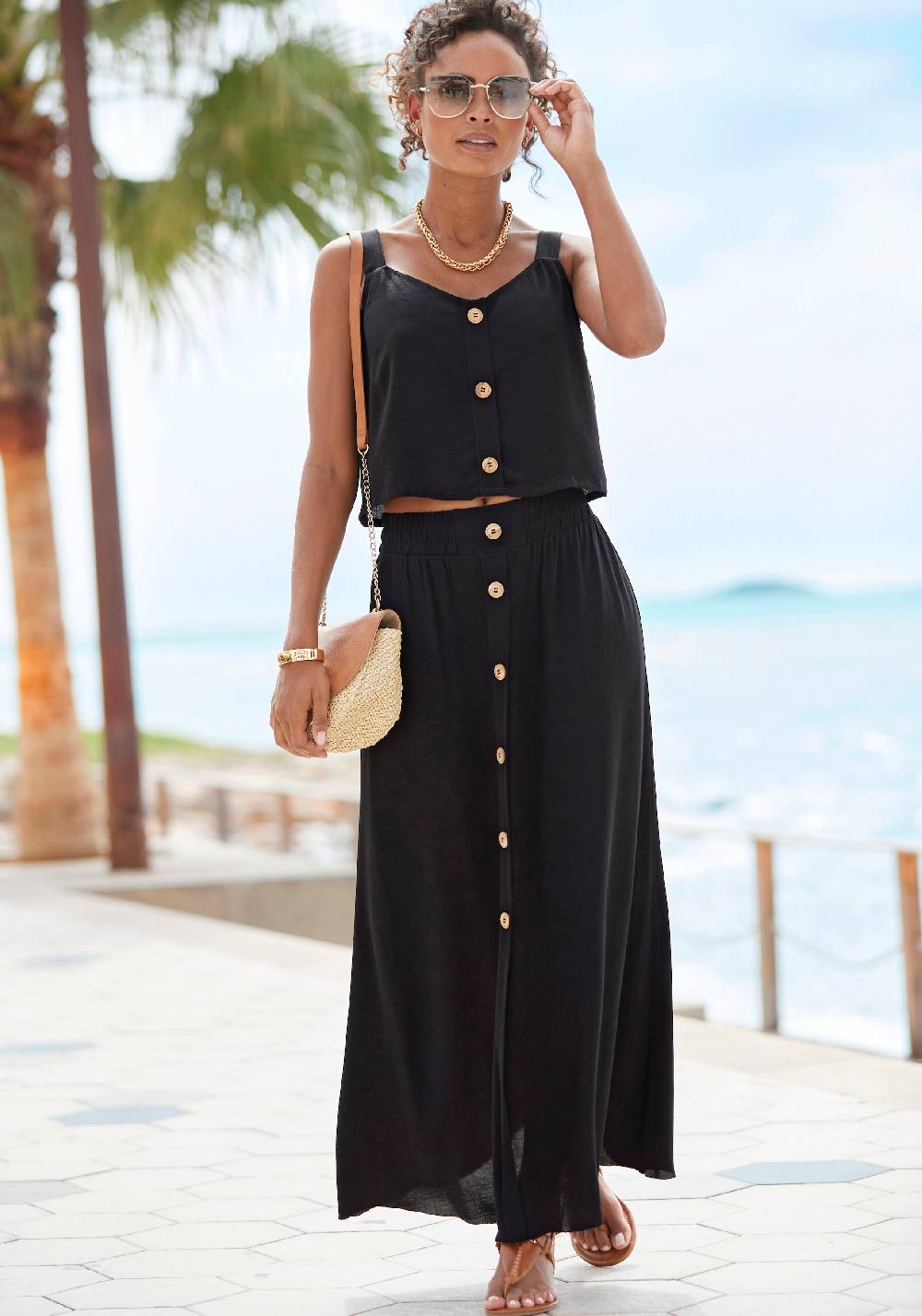 VIVANCE Skirt in Black Fabrik Onlineshop