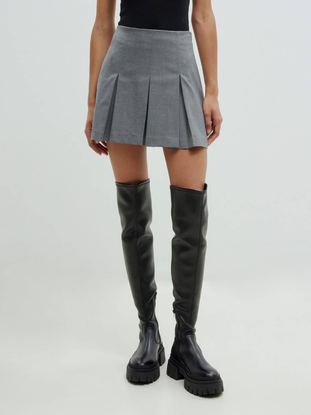 EDITED Skirt 'Liss' in Mottled Grey Rabatt