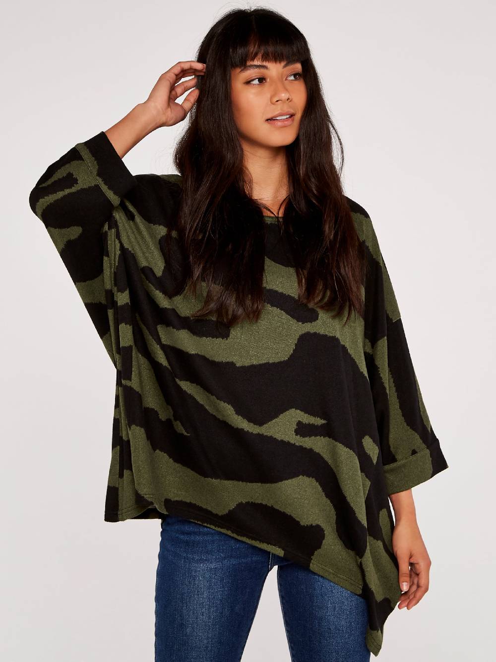 Apricot Oversized Sweater in Khaki Neuheiten