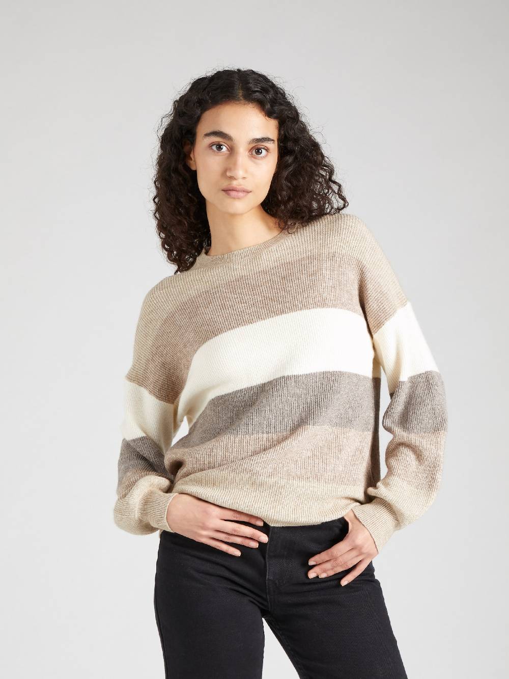 ONLY Sweater 'Atia' in Dark Beige, Mottled Beige Kauf eins, bekomm eins gratis