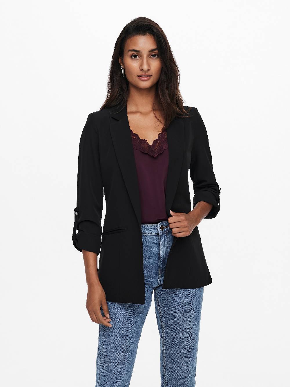 ONLY Blazer 'ONLKayle-Orleen' in Black Kostenlose Rückgabe