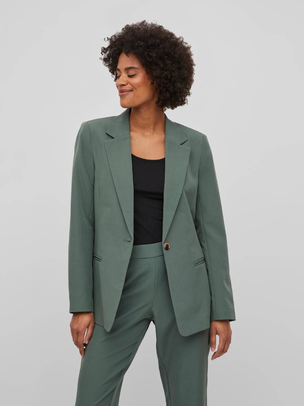 VILA Blazer 'LOWNY' in Jade Neueste Stile