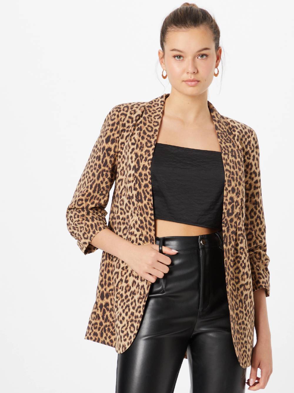PIECES Blazer 'Bosella' in Beige, Brown Zeitbegrenzte Promotion