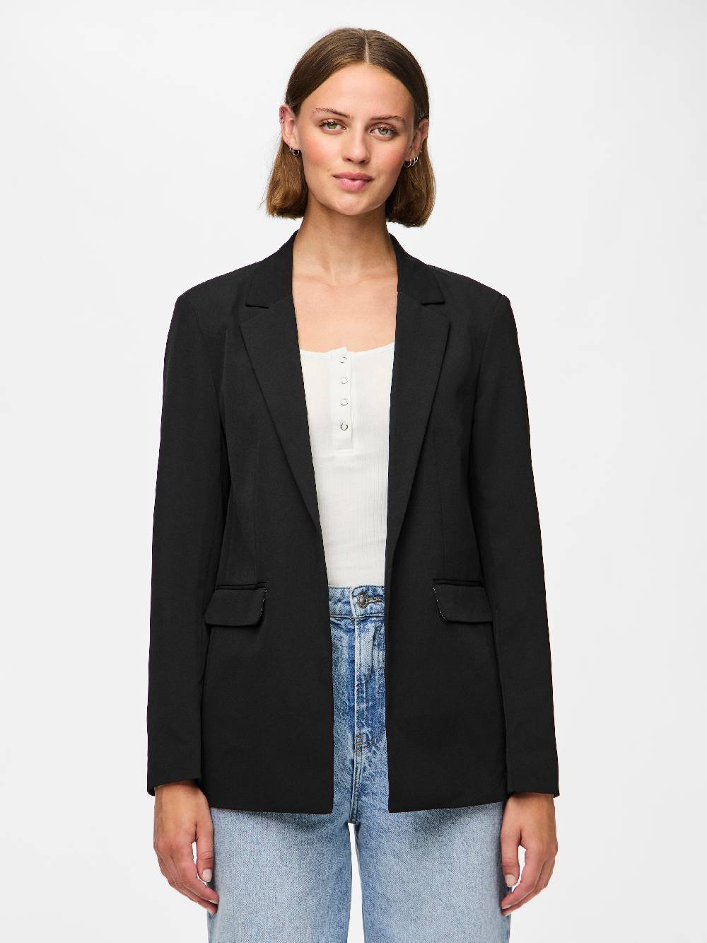 PIECES Blazer 'PCBOZZY' in Black Sonderangebot der Fabrik