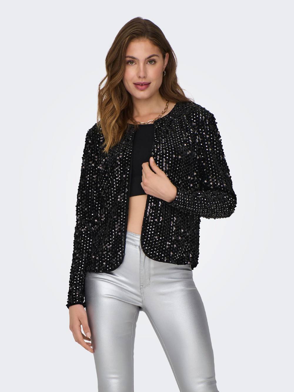 ONLY Blazer 'ONLLUCY' in Black Kostenloser Versand international
