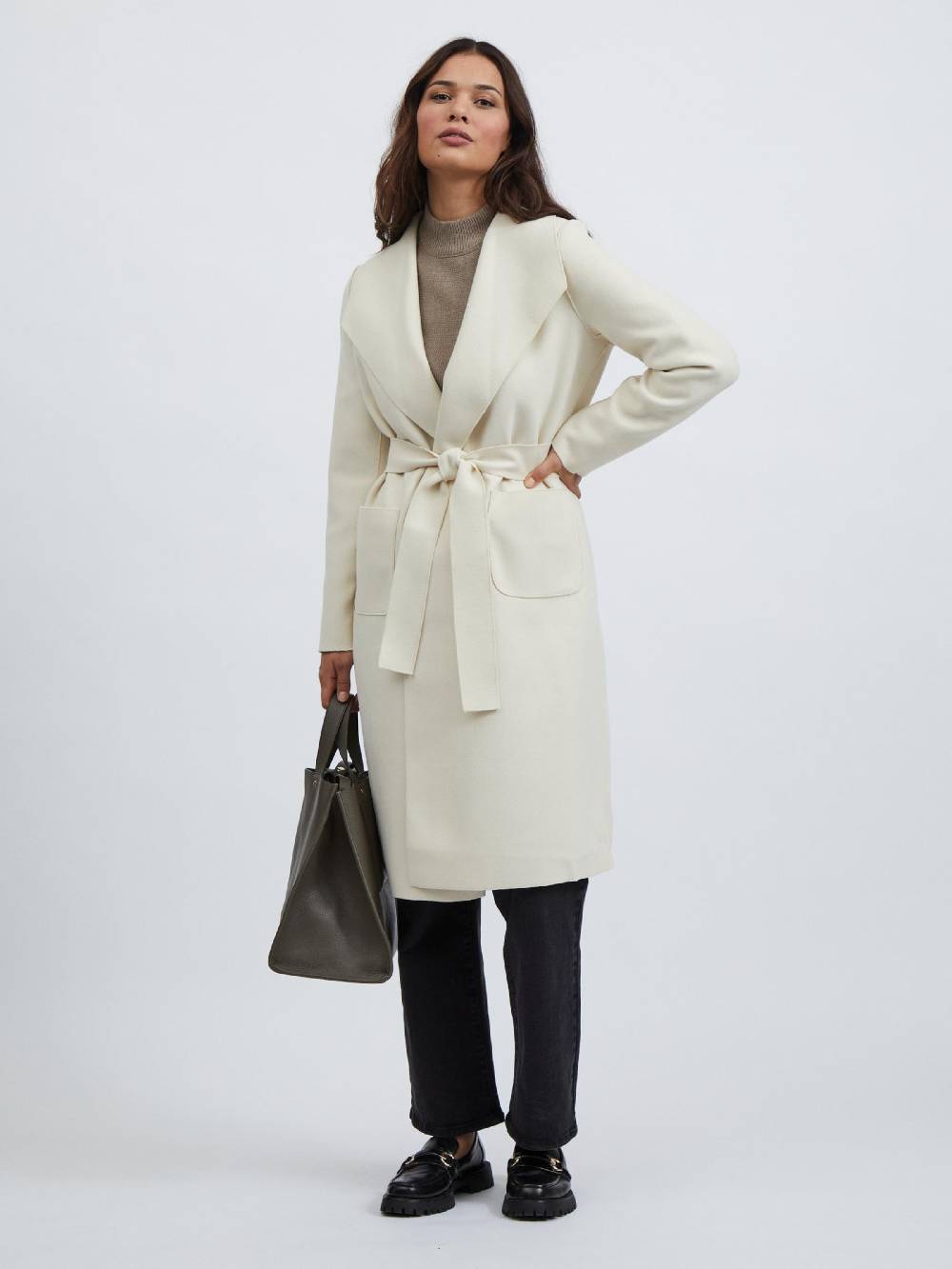 VILA Between-Seasons Coat 'VIJuice' in Cream Fabrik Onlineshop
