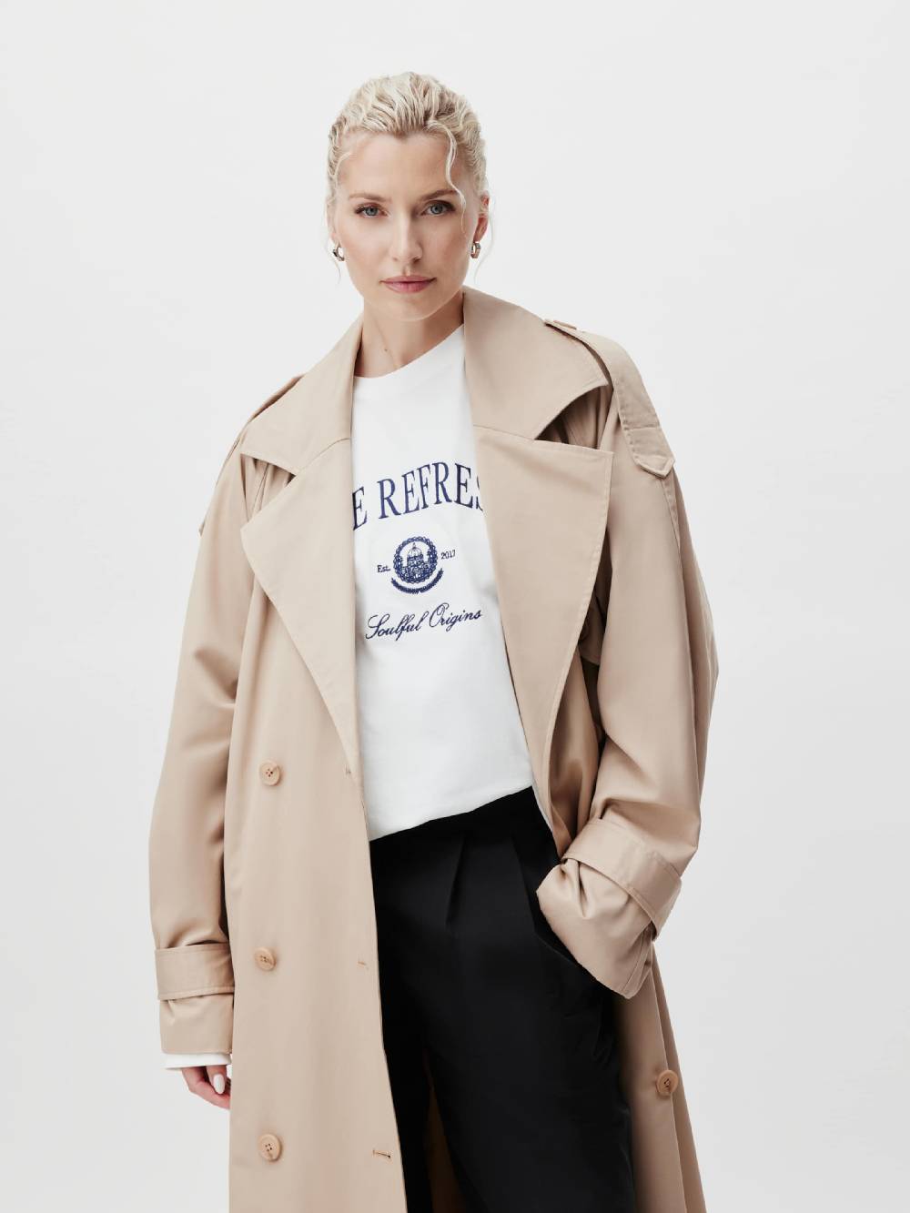 LeGer by Lena Gercke Between-Seasons Coat 'Alita' in Beige Rabatt