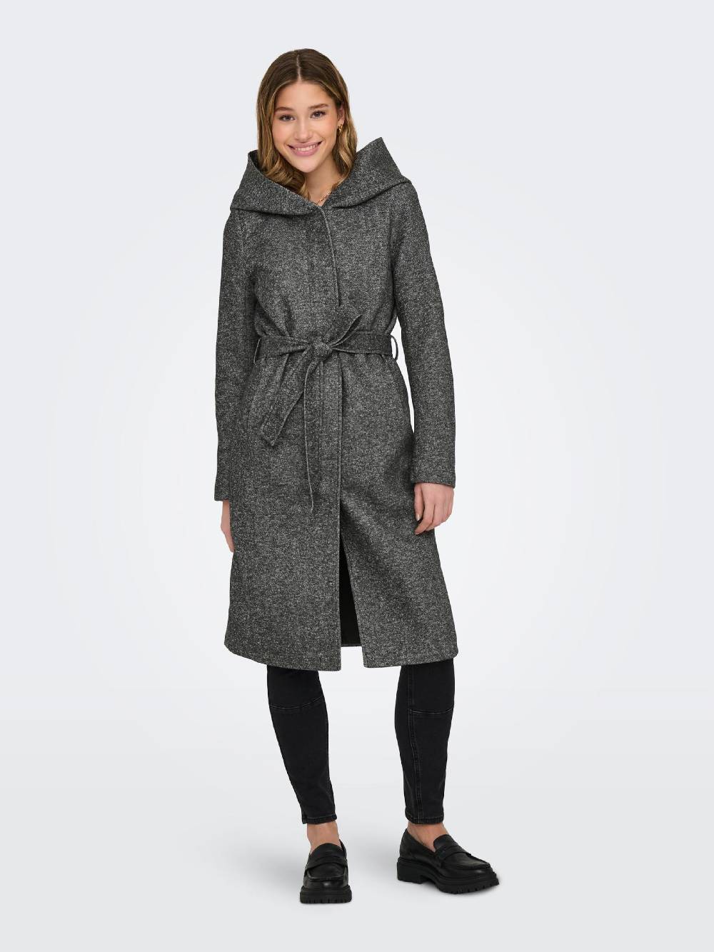 ONLY Between-Seasons Coat 'ONLSedona' in Mottled Grey Saisonschlussverkauf