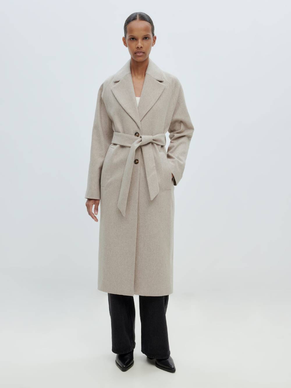 EDITED Between-Seasons Coat 'Cecilia' in Mottled Beige Cyber Monday