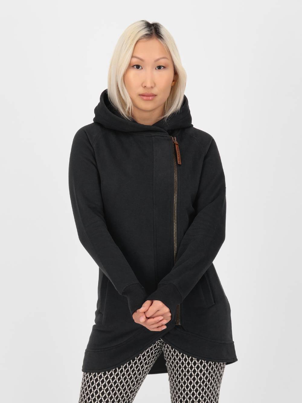 Alife and Kickin Zip-Up Hoodie 'BibianeAK' in Black Begrenzte Freigabe