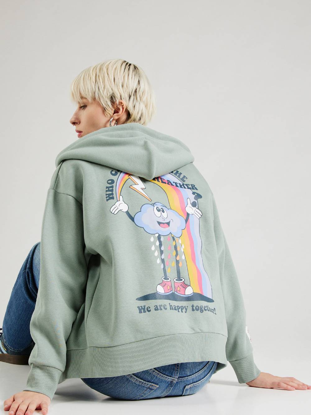 Eight2Nine Zip-Up Hoodie in Mint JETZT KAUFEN