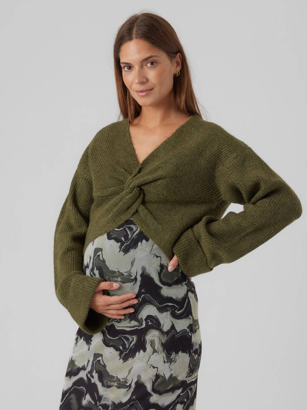 MAMALICIOUS Sweater 'MLSvala' in Dark Green Begrenzt auf 3 Tage