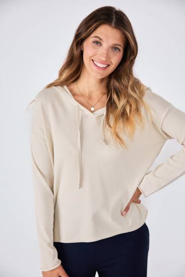 ﻿Lieblingsstück Dünner Strickpullover mit Kapuze Begrenzte Freigabe