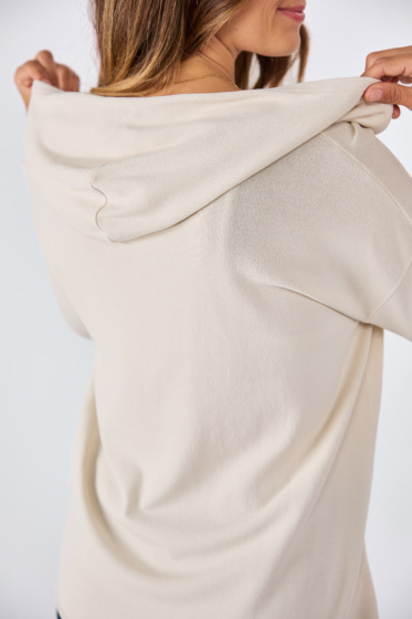 ﻿Lieblingsstück Dünner Strickpullover mit Kapuze Begrenzte Freigabe
