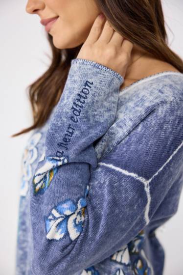 Lieblingsstück Pullover Insideout-Blumenprint Super Rabatt