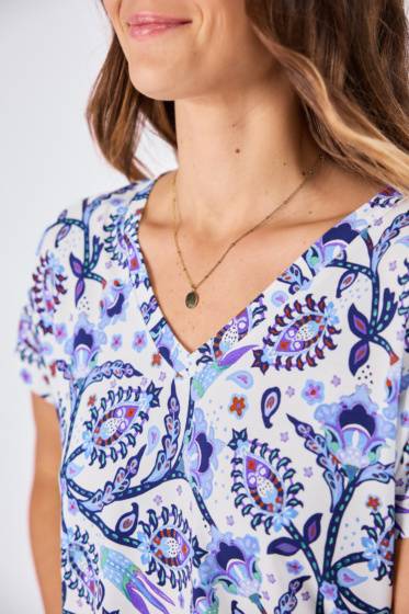Lieblingsstück Kurzarm Sommer-Shirt mit Print Schlussverkauf