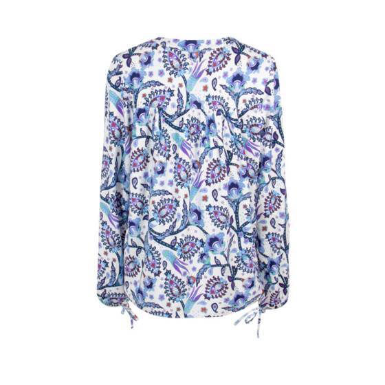 Lieblingsstück Print Bluse mit Bindebändern am Arm Fabrikverkauf