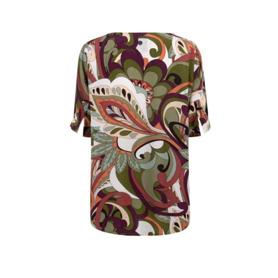 Lieblingsstück Bedruckte Bluse mit weitem Halbarm Fabrik Onlineshop