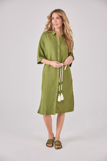Lieblingsstück Leinenkleid mit Hemdkragen Versandkostenfrei