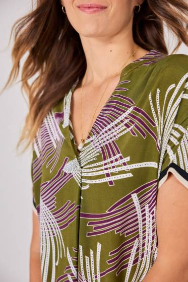 Lieblingsstück Halbarmkleid mit Bordüre Online Shopping