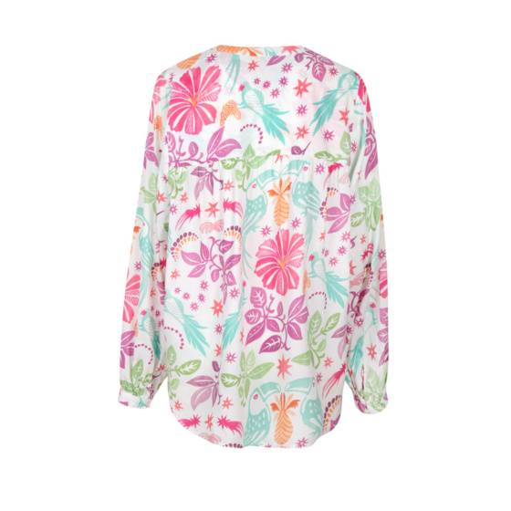 Lieblingsstück Bluse mit Puffärmel und Paradise Print Osterangebot