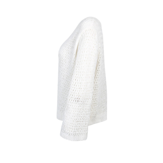 Lieblingsstück Lochstrick Pullover mit V-Ausschnitt Neueste Mode