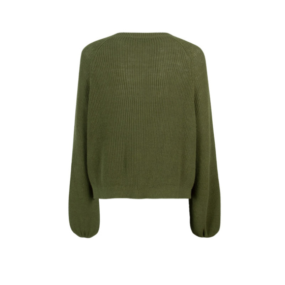 Lieblingsstück Strickjacke mit Puffarm und Rippenstruktur Online Outlet