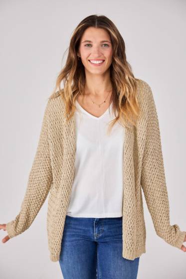 Lieblingsstück Strickjacke mit Strukturmuster Zeitlich begrenztes Angebot