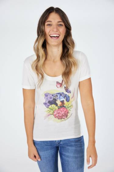 Lieblingsstück T-Shirt mit Frontmotiv Dackel Nur für heute