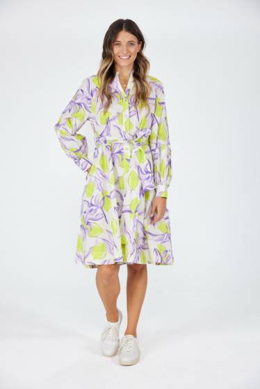 Lieblingsstück Durchgeknöpftes Kleid mit Lemon Print Vierteljährliche Förderung