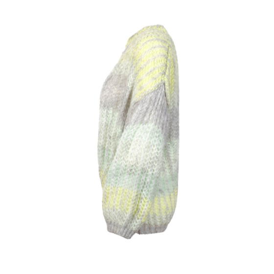 Lieblingsstück Strickjacke mit Stehkragen und Streifen Riesige Rabatte