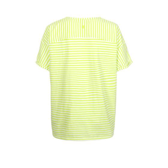 Lieblingsstück Halbarm T-Shirt mit Streifen Lime Im Verkauf
