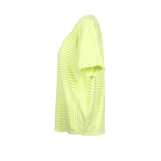 Lieblingsstück Halbarm T-Shirt mit Streifen Lime Im Verkauf