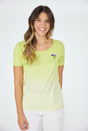 Lieblingsstück Kurzarm T-Shirt mit kleinem Zitronenmotiv 50% Rabatt für begrenzte Zeit