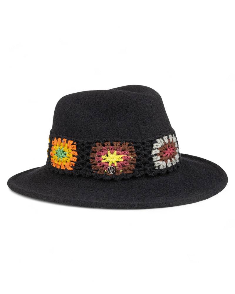 Loevenich Damen Woll-Fedora - Schwarz Kostenloser Versand international
