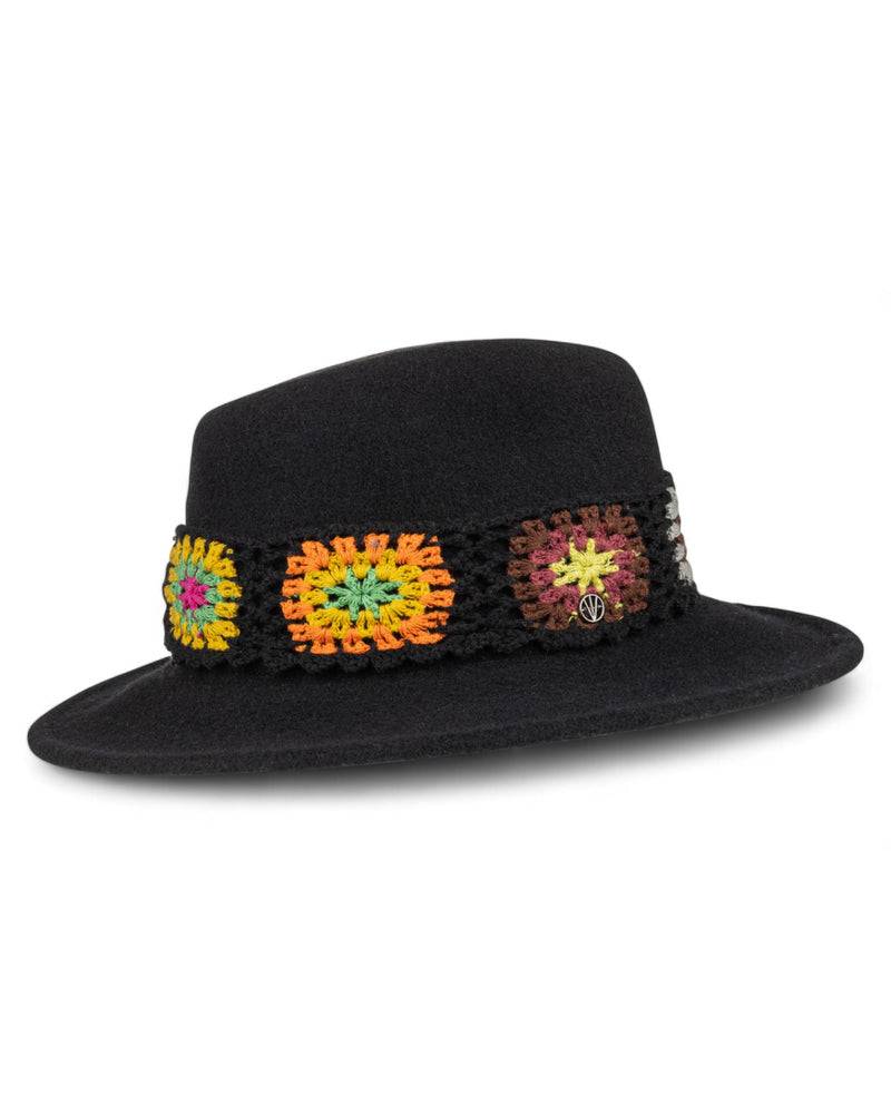Loevenich Damen Woll-Fedora - Schwarz Kostenloser Versand international