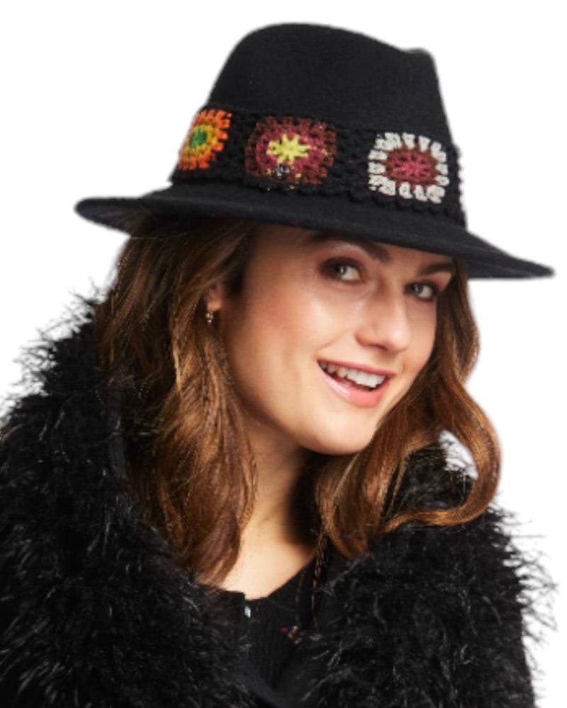 Loevenich Damen Woll-Fedora - Schwarz Kostenloser Versand international