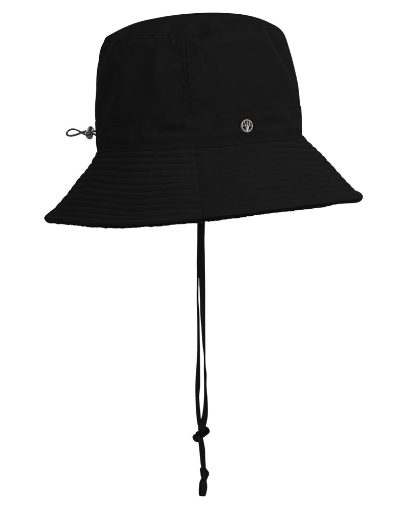Loevenich großer Regenhut mit Zugband - Schwarz Fabrikladen