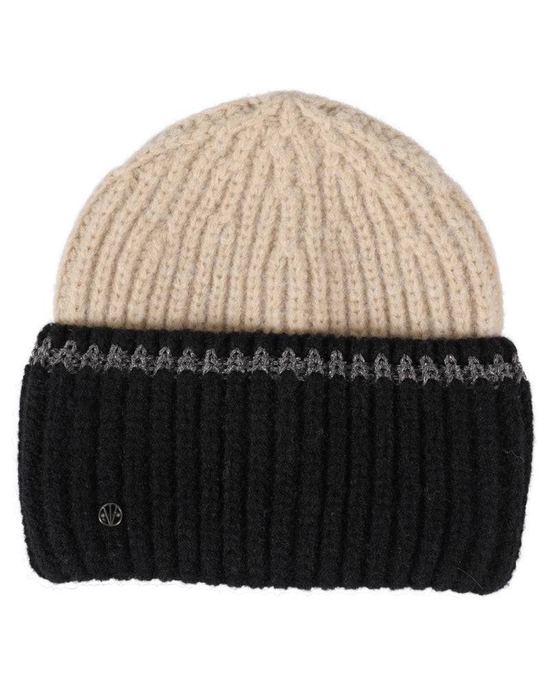 Loevenich SET Strickmütze + Schal - Beige-Schwarz Online