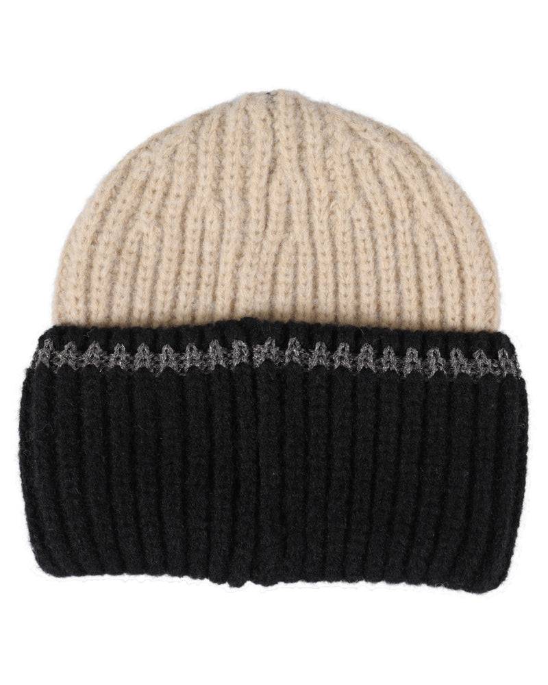 Loevenich SET Strickmütze + Schal - Beige-Schwarz Online